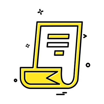 Document icon design vector Ilustración de archivo