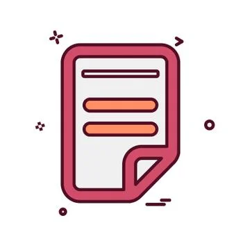 Document icon design vector Ilustración de archivo
