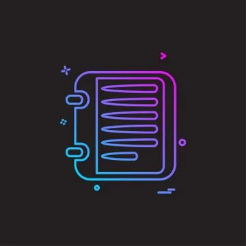 Document icon design vector Ilustración de archivo
