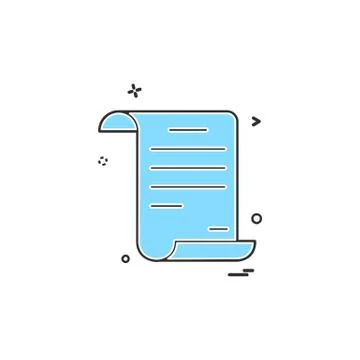 Document icon design vector Ilustración de archivo