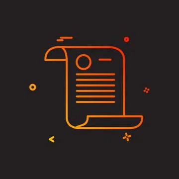 Document icon design vector Ilustración de archivo