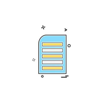Document icon design vector Ilustración de archivo