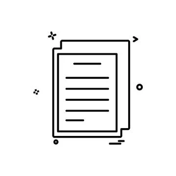 Document icon design vector Ilustración de archivo