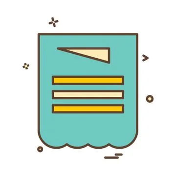 Document icon design vector Ilustración de archivo