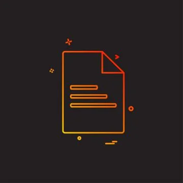 Document icon design vector Ilustración de archivo