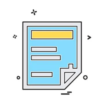 Document icon design vector Ilustración de archivo