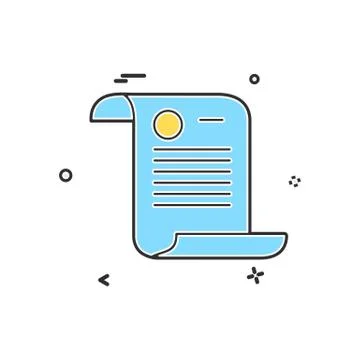Document icon design vector Stock Illustration