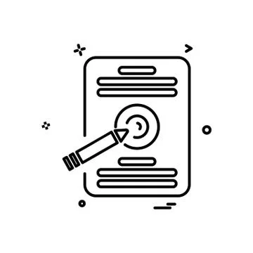 Document icon design vector 库存插图