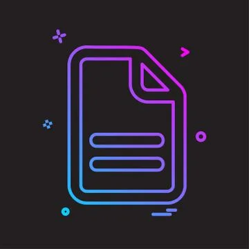 Document icon design vector 库存插图