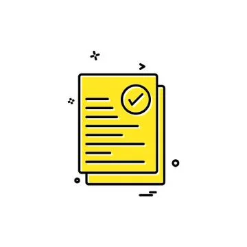Document icon design vector 库存插图