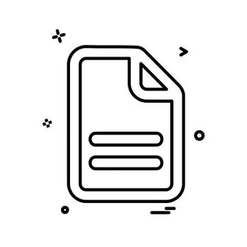 Document icon design vector Ilustración de archivo