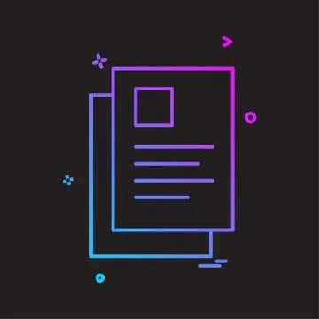 Document icon design vector Ilustración de archivo