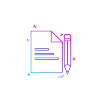 Document icon design vector Ilustración de archivo