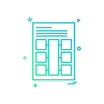 Document icon design vector Ilustración de archivo