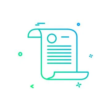 Document icon design vector Ilustración de archivo