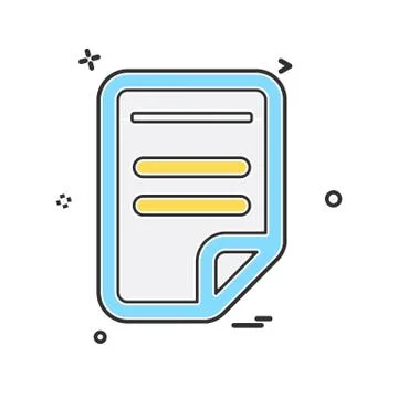 Document icon design vector Stock Illustration