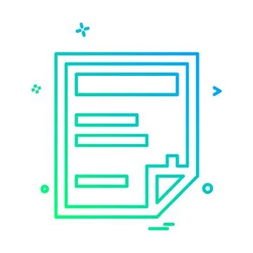 Document icon design vector Ilustración de archivo