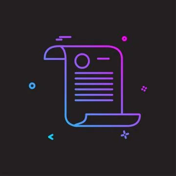 Document icon design vector Ilustración de archivo