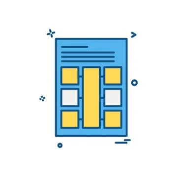 Document icon design vector Ilustración de archivo