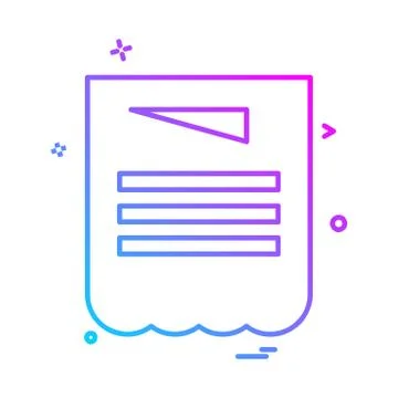 Document icon design vector Ilustración de archivo