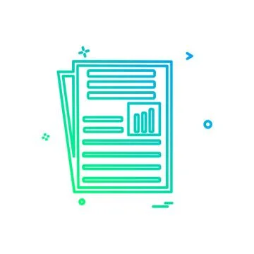 Document icon design vector Ilustración de archivo