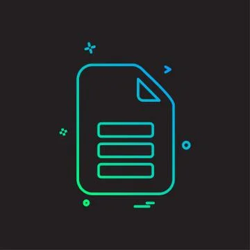 Document icon design vector Ilustración de archivo