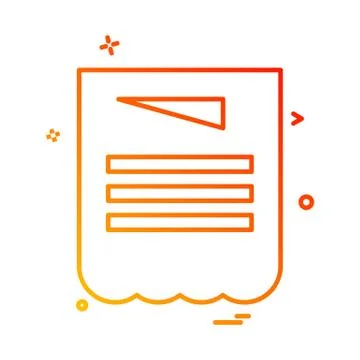 Document icon design vector Ilustración de archivo