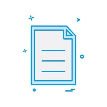 Document icon design vector Ilustración de archivo