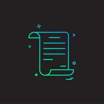 Document icon design vector 库存插图