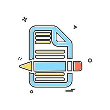 Document icon design vector Ilustración de archivo