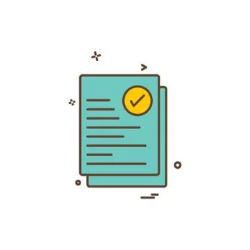 Document icon design vector Ilustración de archivo