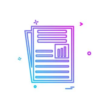 Document icon design vector Ilustración de archivo