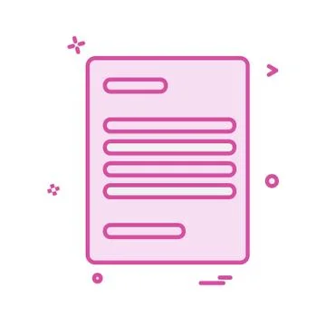 Document icon design vector Ilustración de archivo