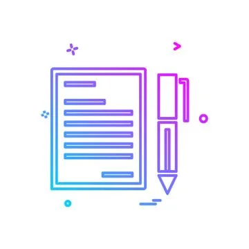 Document icon design vector Ilustración de archivo