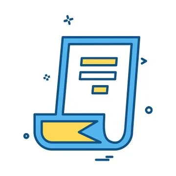 Document icon design vector Ilustración de archivo