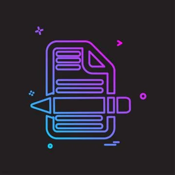 Document icon design vector 库存插图