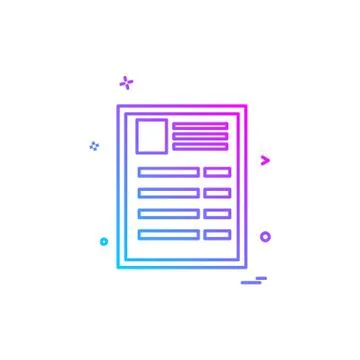 Document icon design vector Ilustración de archivo