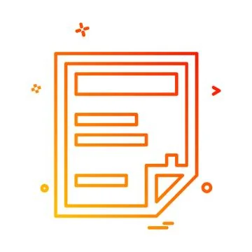Document icon design vector Ilustración de archivo