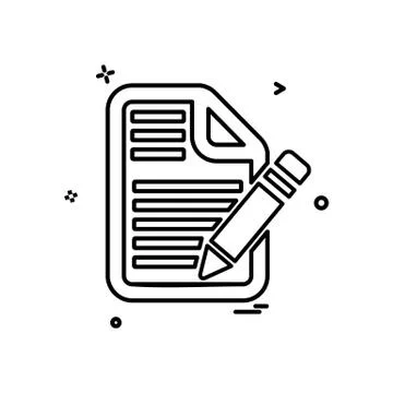 Document icon design vector Ilustración de archivo