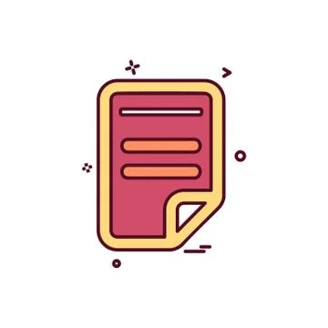 Document icon design vector Ilustración de archivo