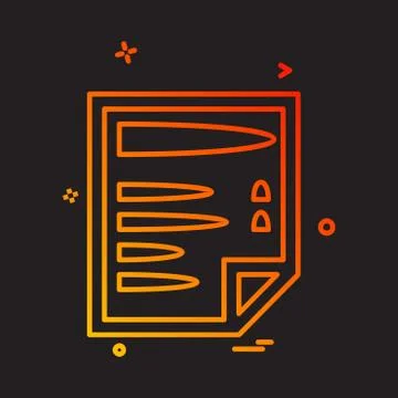 Document icon design vector Ilustración de archivo