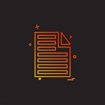 Document icon design vector Ilustración de archivo