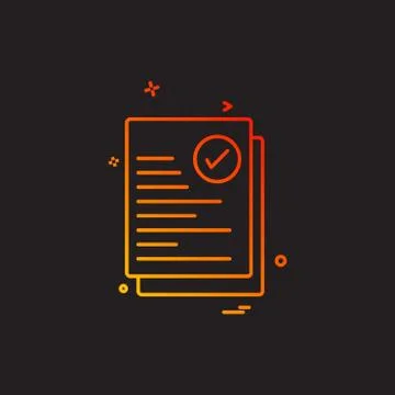 Document icon design vector Ilustración de archivo