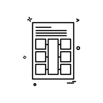 Document icon design vector Ilustración de archivo