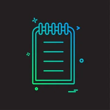 Document icon design vector Ilustración de archivo