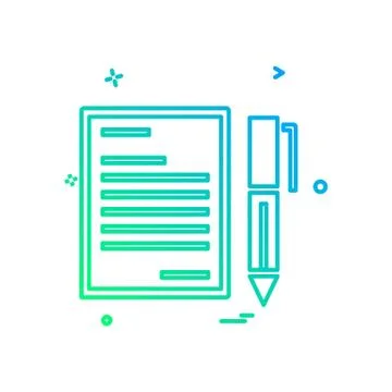 Document icon design vector Ilustración de archivo