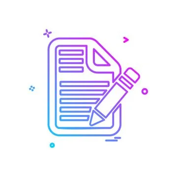 Document icon design vector Ilustración de archivo