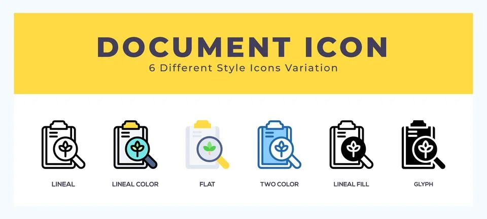 Document icon in different style vector illustration. Stock-Illustration