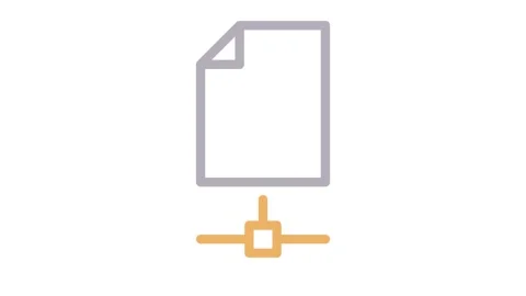 A document icon displaying a paper document, indicating a text file or report Stock Footage 335012027