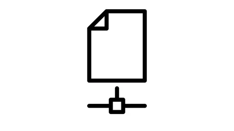 A document icon displaying a paper document, indicating a text file or report Stock Footage 335012349